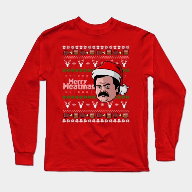 Its the Swanson Meatmas spectacular Long Sleeve T-Shirt by kickpunch